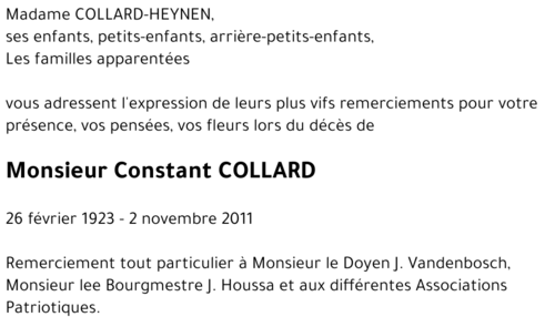 Constant COLLARD