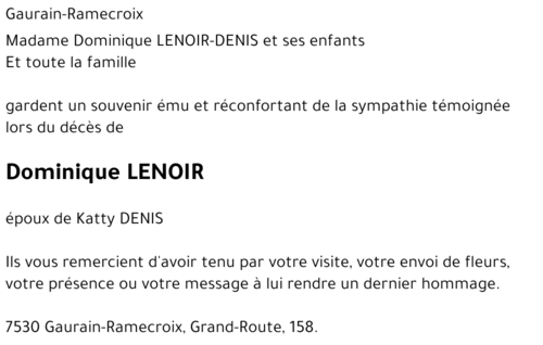 Dominique LENOIR