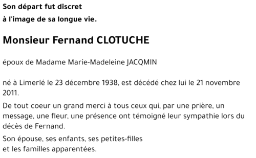 Fernand CLOTUCHE