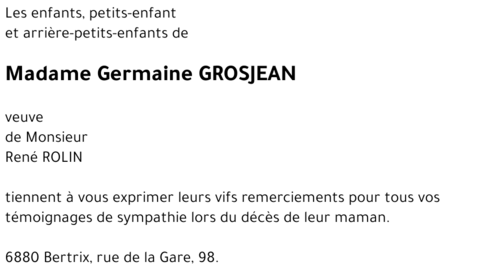 Germaine GROSJEAN