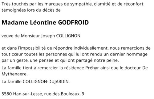 Léontine GODFROID