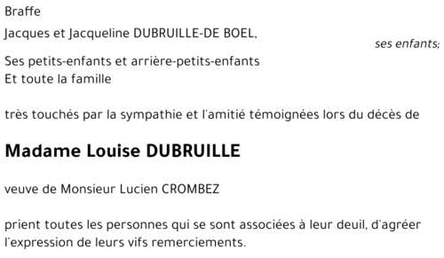 Louise DUBRUILLE