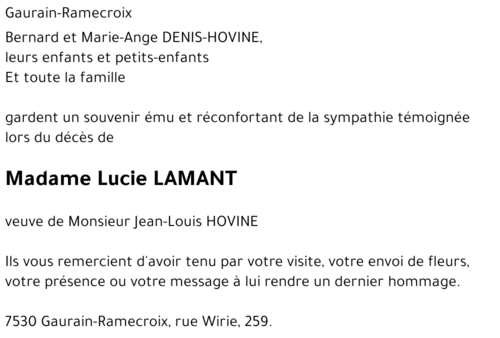 Lucie LAMANT