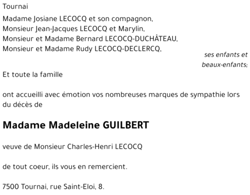 Madeleine GUILBERT