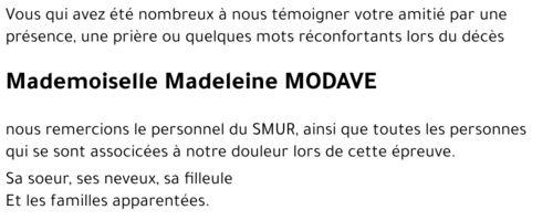 Madeleine MODAVE