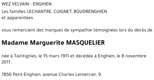 Marguerite MASQUELIER