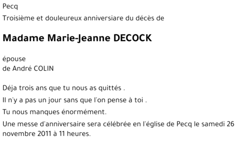 Marie-Jeanne DECOCK
