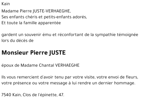 Pierre JUSTE