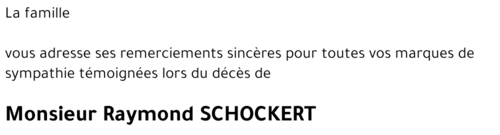 Raymond SCHOCKERT