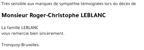 Roger-Christophe LEBLANC