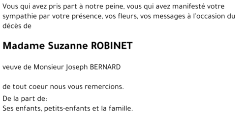 Suzanne ROBINET