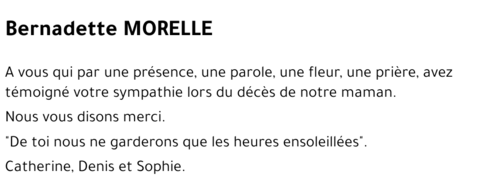 Bernadette MORELLE