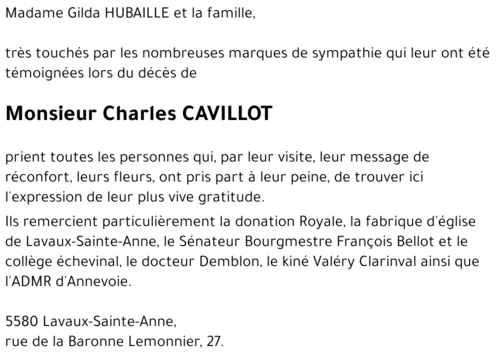 Charles CAVILLOT