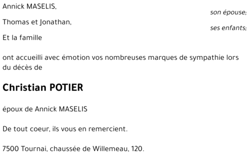 Christian POTIER