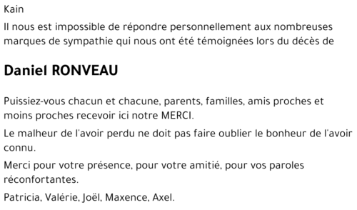 Dany RONVEAU