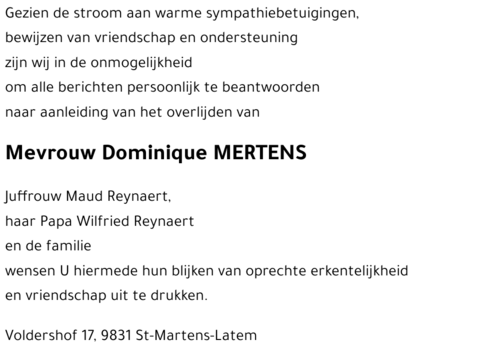Dominique MERTENS