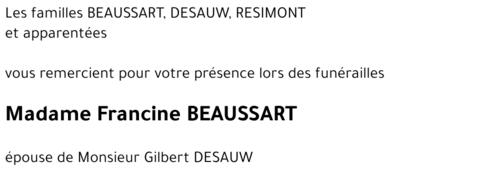 Francine BEAUSSART