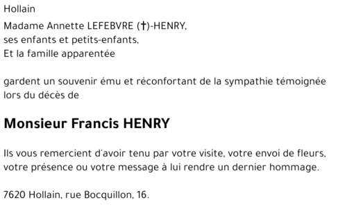 Francis HENRY