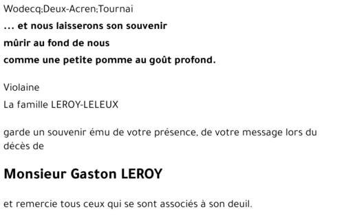 Gaston LEROY