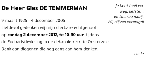 Gies DE TEMMERMAN