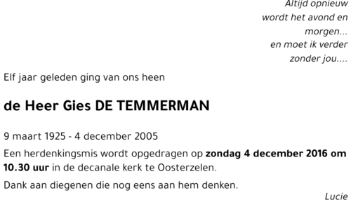 Gies DE TEMMERMAN