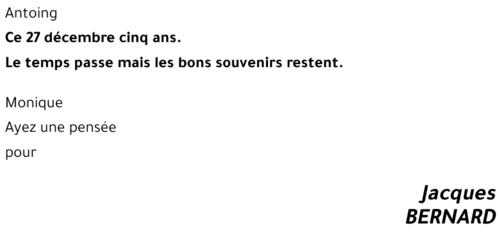 Jacques BERNARD