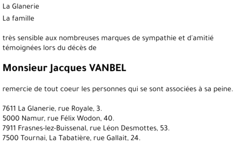 Jacques VANBEL