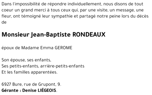 Jean-Baptiste RONDEAUX