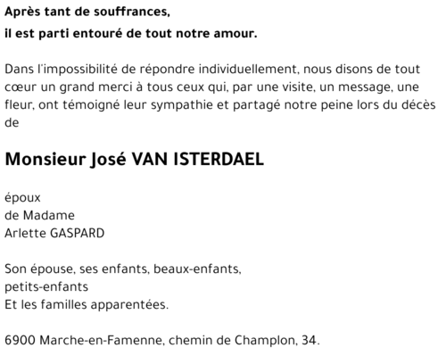 José VAN ISTERDAEL