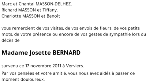 Josette BERNARD