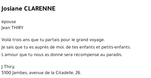 Josiane CLARENNE