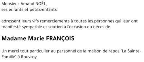 Marie FRANçOIS