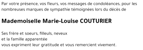 Marie-Louise COUTURIER