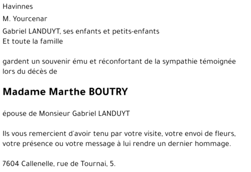 Marthe BOUTRY