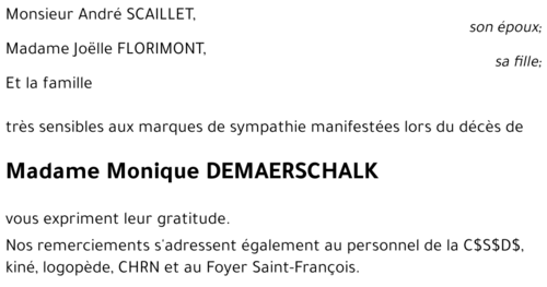 Monique DEMAERSCHALK