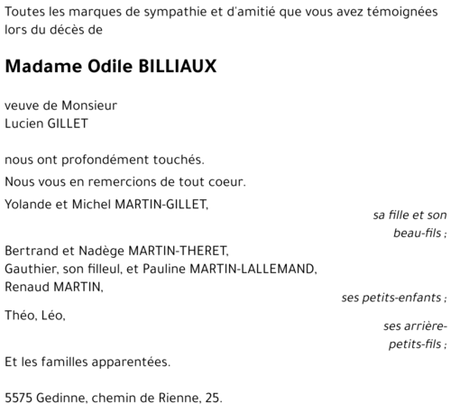 Odile BILLIAUX