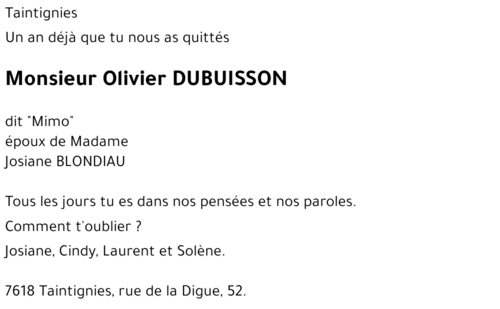 Olivier DUBUISSON