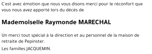 Raymonde MARECHAL