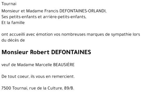 Robert DEFONTAINES