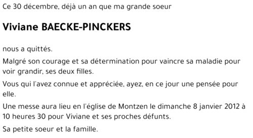 Viviane BAECKE-PINCKERS