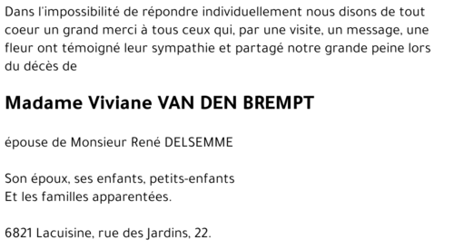 Viviane VAN DEN BREMPT
