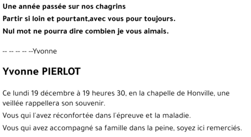 Yvonne PIERLOT