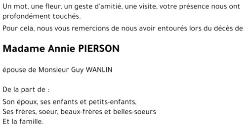 Annie PIERSON
