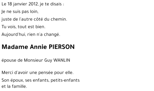 Annie PIERSON