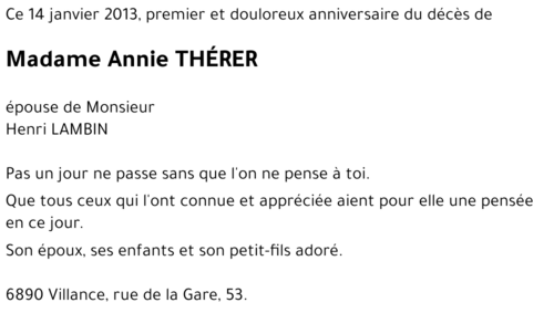 Annie THÉRER