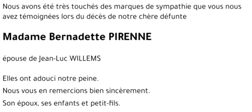 Bernadette PIRENNE