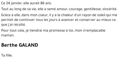 Berthe GALAND