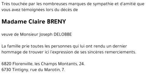 Claire BRENY
