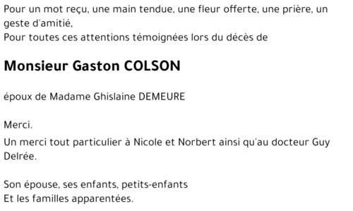 Gaston COLSON