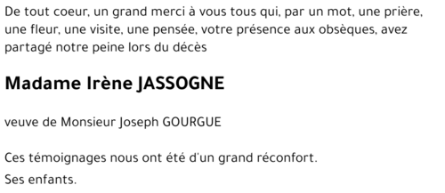 Irène JASSOGNE